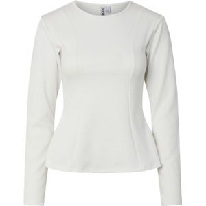 PIECES Shirt 'PCLUCCI PEPLUM'  wit
