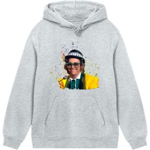 F4NT4STIC Sweatshirt 'TV Times Elton John At The Piano 1977'  beige / geel / grijs gemêleerd / zwart