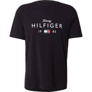 TOMMY HILFIGER Shirt 'BRAND LOVE'  rood / zwart / wit