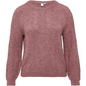 Gebreide Trui - Relaxte Stijl - Normale Pasvorm - Ajourpatroon - Raglanmouwen