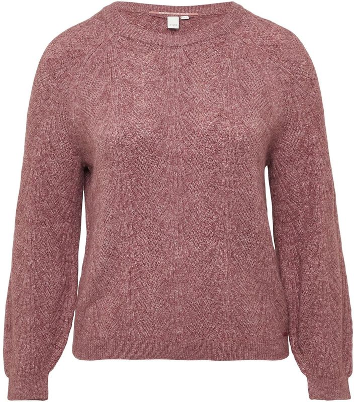 Gebreide Trui - Relaxte Stijl - Normale Pasvorm - Ajourpatroon - Raglanmouwen