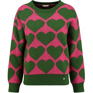 Key Largo Trui 'Beat'  groen / pink
