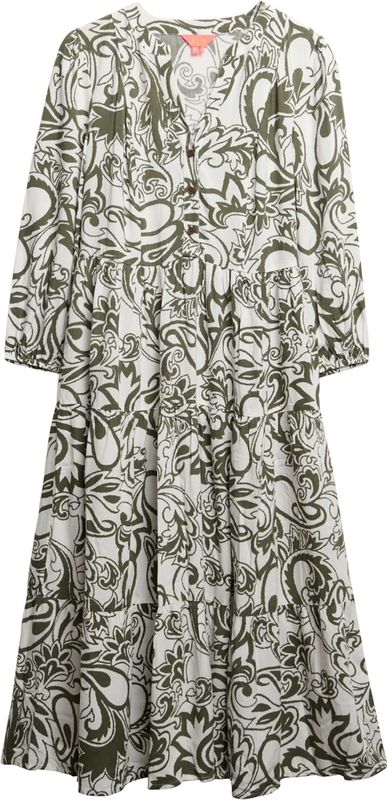 Superdry - W8012029A - Midi-jurk - Dierenprint - 3/4 Mouwen