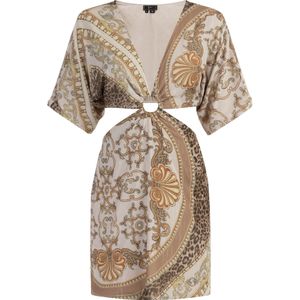 faina Jurk  ecru / karamel / mokka / lichtbruin