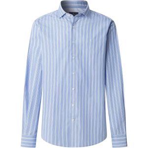 Hackett London - City - Overhemd - Marine - Lichtblauw - Wit