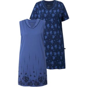 Ulla Popken Nachthemd  blauw / lichtblauw