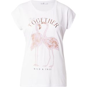 Hailys Shirt 'Fl44ami'  rose-goud / pastellila / wit