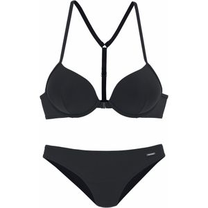 Unikleur - Beugelbikini - Zwart - Polyamide - Push-up