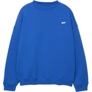 Pull&Bear Sweatshirt 'STWD'  blauw / wit