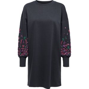 Only - ONLBROOKE LS SHORT DRESS - Sweatjurk - Phantom - Lange Mouwen