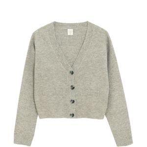 Cool Club Gebreid vest  grijs gemêleerd