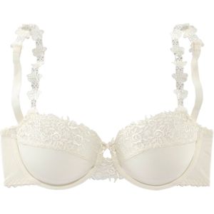 Balconette BH - Crème - Kant - Niet Gewateerd - Met Beugel