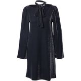 VILA - VIELEINAS - Jurk - Zwart - Knielengte - Lange Mouw