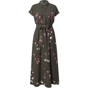 VERO MODA Blousejurk 'VMNEWHALLIE'  antraciet / olijfgroen / rosé / oudroze