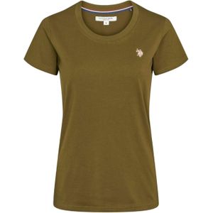 U.S. POLO ASSN. Top 'Amy'  olijfgroen / wit