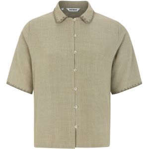 Soft Rebels Blouse 'Samantha'  donkerbeige