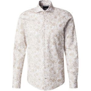 JOOP! Overhemd 'Pares2'  lichtbruin / wit