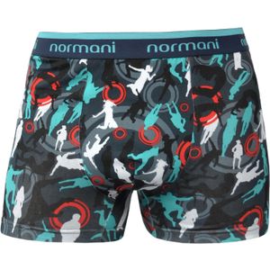 normani Boxershorts  lichtblauw / grijs / rood / wit