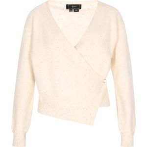 faina Gebreid vest  wolwit