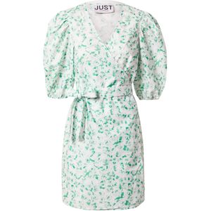 JUST FEMALE Jurk  groen / wit