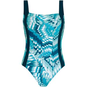 SUNFLAIR - Badpak - Navy - Bustier - Soft cup bh - Halterbandjes - All-over patroon