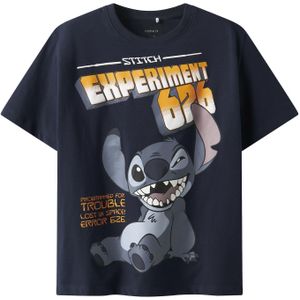 NAME IT Shirt 'Stitch'  camel / navy / grijs / wit