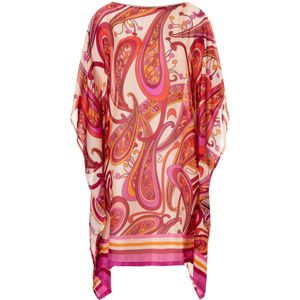 Ana Alcazar Jurk 'Wegas'  oranje / fuchsia / rosa / bloedrood