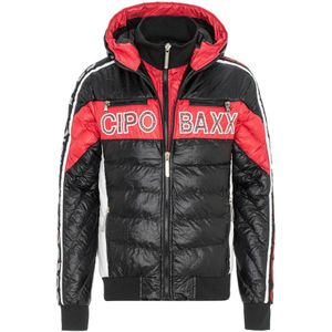 CIPO & BAXX Winterjas  rood / zwart / wit