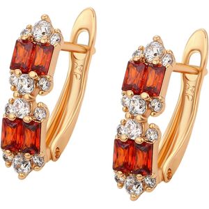 faina Oorbellen  rose-goud / rood