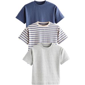 Next Shirt  blauw / grijs / wit