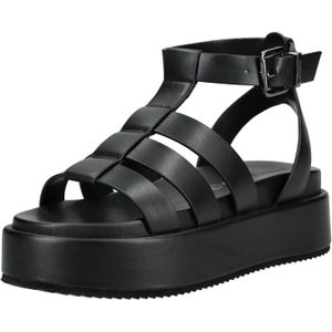 Merk - Sandalen - Imitatieleer - Effen - Middelhoge Hak