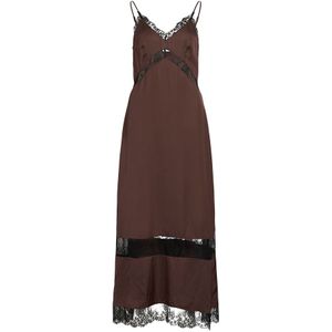 ROUGE EDIT Avondjurk  chocoladebruin / zwart