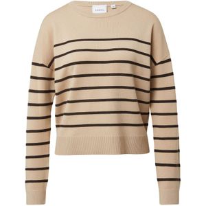 COMMA Trui  beige / kastanjebruin