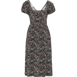 Anou Anou Jurk  turquoise / bruin / zwart / wit