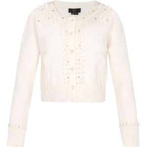 faina Gebreid vest  wolwit