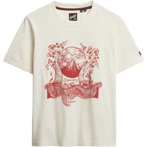 Superdry Shirt 'Tokyo Narrative'  rood / wolwit