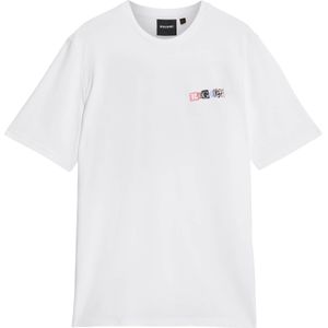 Lyle & Scott Shirt 'Paper Letters'  blauw / oudroze / zwart / wit