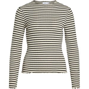VILA Shirt 'VIRika'  ecru / zwart