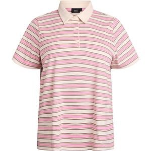 Zizzi Shirt 'Evaleria'  lichtbeige / bruin / rosa