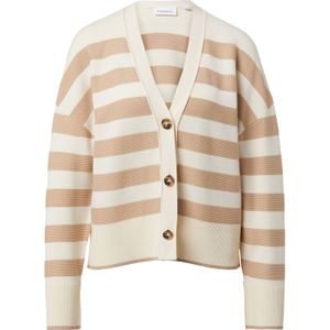COMMA Gebreid vest  crème / camel