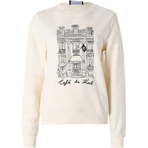 Karl Lagerfeld Sweatshirt 'Karl Lagerfeld x Jorge Parra'  crème / zwart