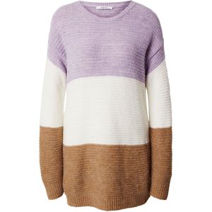 ABOUT YOU Trui 'Larissa'  bruin gemêleerd / lila gemêleerd / offwhite