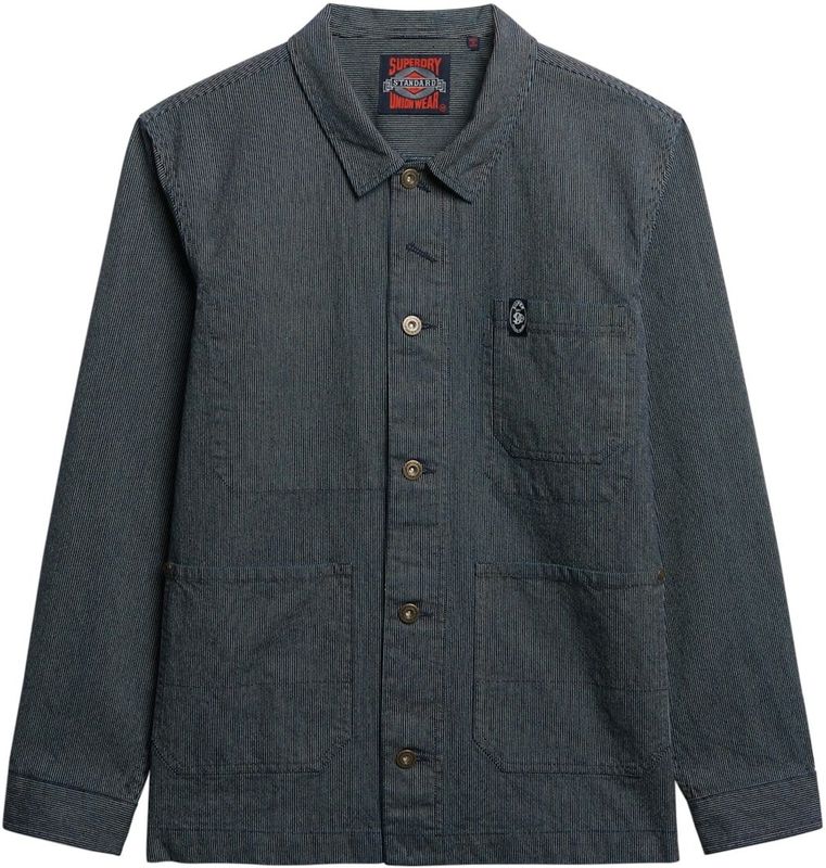 Superdry - Merchant Stripe Worker - Overhemd - Lange Mouwen