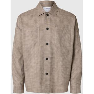 SELECTED Overhemd  beige / wit