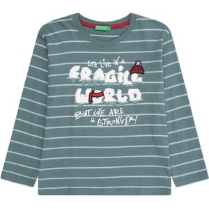 UNITED COLORS OF BENETTON Shirt  opaal / duifblauw / donkerrood / wit