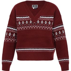 DreiMaster Maritim Trui  lichtblauw / bourgogne / zwart / wit