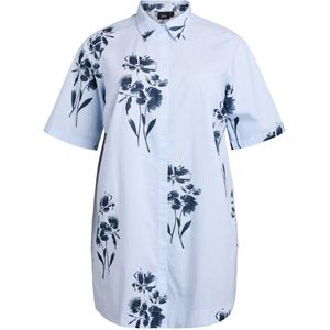 Zizzi Blouse 'Evarsha'  navy / lichtblauw