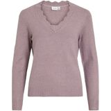 Vila - Nikolina - Gebreide Top - V-hals - Lange Mouwen