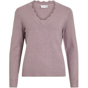 Vila - Nikolina - Gebreide Top - V-hals - Lange Mouwen