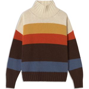 Thinking MU Trui 'Imogen'  blauw / donkergeel / rood / zwart